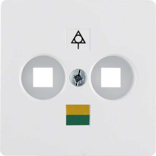 Berker 140309 Zentralplatte für Doppel-Potenzialausgleich-Steckdose polarweiß, glänzend Mesch Shop Berker 140309 Zentralplatte für Doppel-Potenzialausgleich-Steckdose polarweiß, glänzend Mesch Shop